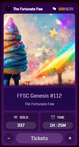 FortunateFewNFT's tweet photo. 1 HOUR left on this FFSC GENESIS NFT ⏲️

🎟️Price = 500 GLTO   

Don't miss this chance to become one of THE FORTUNATE FEW only on @Gelotto2

More info on the FFSC here: https://t.co/K8mquhl7KJ 

🪙Treasury stats:
https://t.co/y7ukCswX6X

#FFSC #GLTO #crypto #NFT https://t.co/3fgtAxrGFO