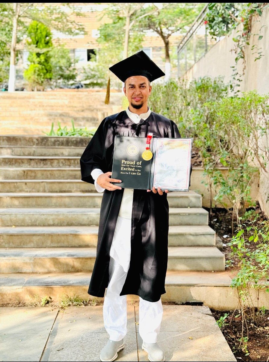 Malegaon's Mubasshir Mushtaq (<a href="/MubasshirM/">مبشر مشتاق Mubasshir Mushtaq</a>) was conferred LLM degree &amp; a gold medal by Dr Rajendra Sinha, vice chancellor, Sandeep University, Nashik,  on January 5 . Ramesh Bais, governor of Maharashtra, attended the function as chief guest. The gold medal was for the first rank.