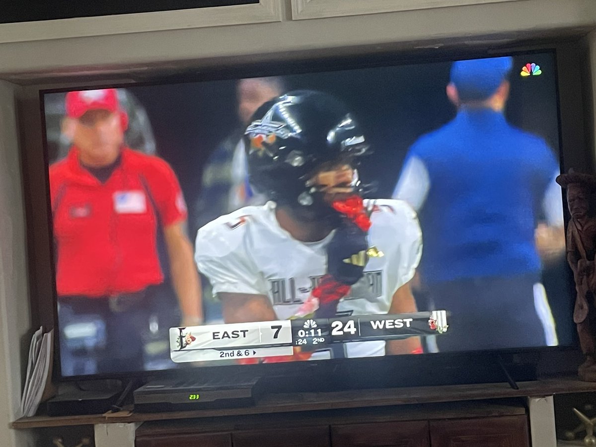 Clemson @ClemsonFB Signee TJ Moore @tjmoore305 with a OUTSTANDING CATCH in the @AABonNBC All American Bowl‼️