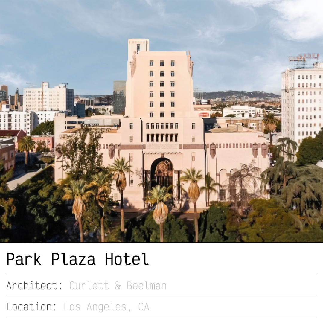 Buildingsdb's tweet image. The Park Plaza Hotel is an Art Deco skyscraper designed by Curlett &amp;amp; Beelman and built between 1923 and 1926 in Los Angeles, CA.

More about the Park Plaza Hotel at buildingsdb.com/CA/los-angeles…

#CurlettBeelman #LosAngeles #CA #skyscraper #artdeco #parkplazahotel