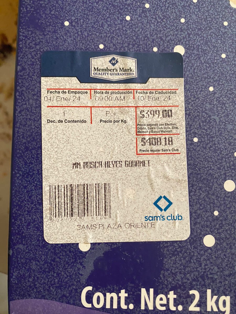 yzamudio's tweet photo. @SamsClubMexico que fraude con su cara rosca de reyes “Gourmet”, no trae ningun muñeco, que hago para que me devuelvan el dinero o me den otra? Ojo @Profeco https://t.co/ZvGc0Mhzty