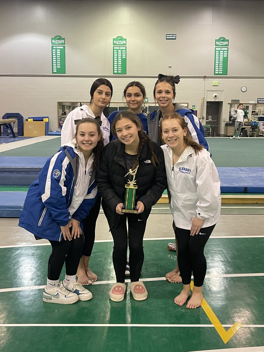 Congratulations to our Lions gymnastics team! 3rd place at the Valpo Pairs invite. Regan Iannarelli and Maya Betancourt take 4th as a pair behind 1st and 2nd Valpo and 3rd Lake Central. It was a close one!