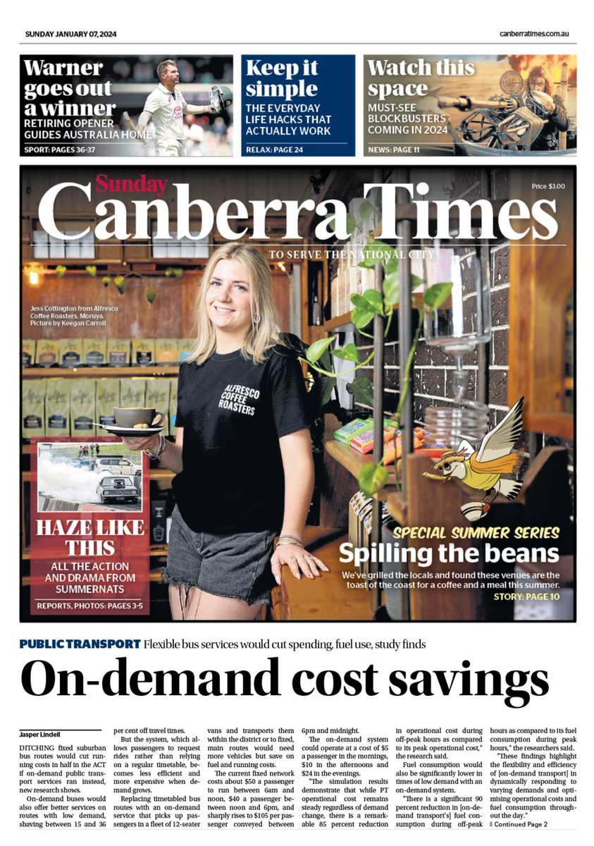 Canberra Times (@canberratimes) on Twitter photo Good morning, Canberra. We're in for a sunny top of 28 but perhaps some late rain for the final day of Summernats. Here's today's <a href="/canberratimes/">Canberra Times</a> front page | <a href="/jclindell/">Jasper Lindell</a>
canberratimes.com.au/subscribe Good morning, Canberra. We're in for a sunny top of 28 but perhaps some late rain for the final day of Summernats. Here's today's <a href="/canberratimes/">Canberra Times</a> front page | <a href="/jclindell/">Jasper Lindell</a>
canberratimes.com.au/subscribe