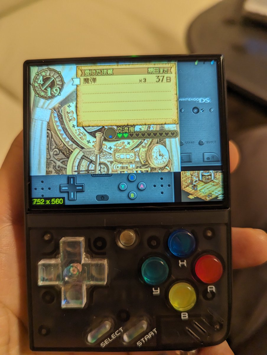 sou1042tzk's tweet photo. #MiyooMini　#OnionOS 4.3Beta
アップデート後drastic確認✨
ゲームスイッチャーにも対応、画面サイズMiyooMiniv4にも対応
以前からdrasticを入れていた方はセーブデータの位置が
/mnt/SDCARD/Saves/CurrentProfile/states/Drastic
に変更となっています😊手動で移し替える必要があります😊 https://t.co/DRv7jcQXoz