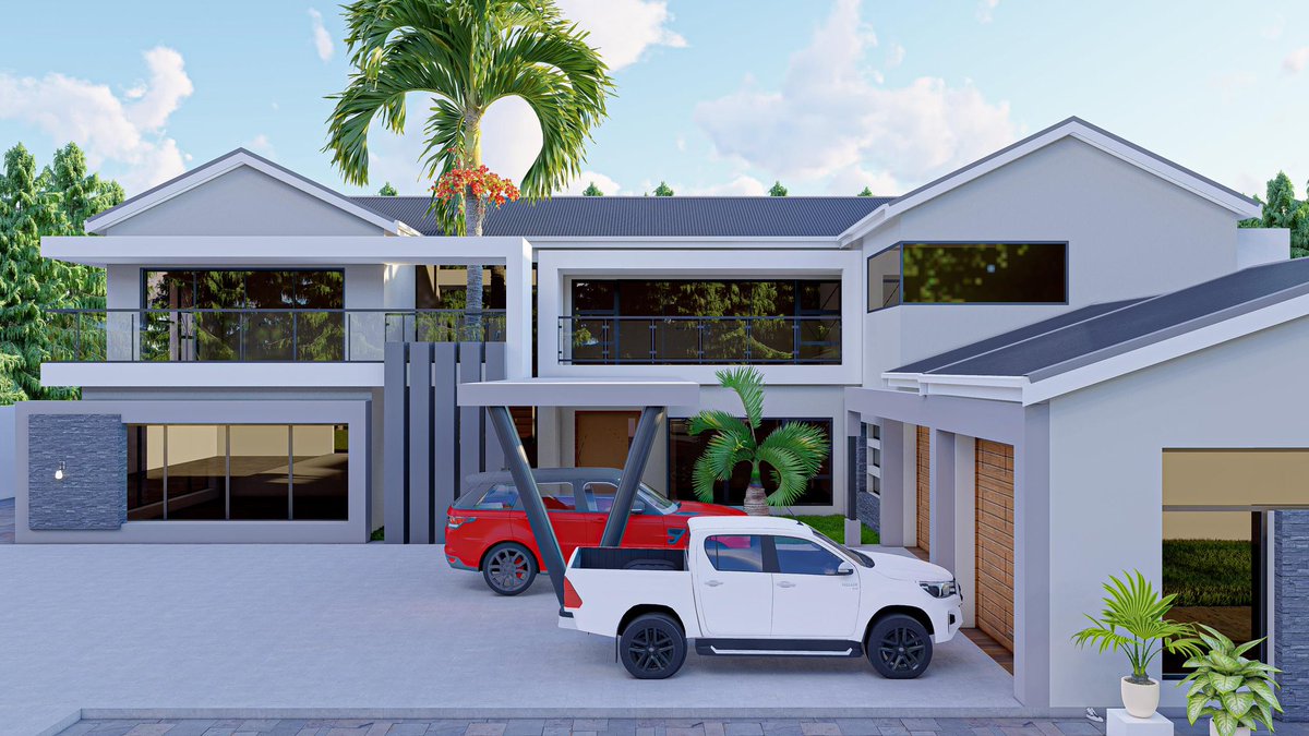 AccommodateZim2's tweet photo. Inspired by a Houston Texas house design 

8 bedroom double storey design ✅

Ground floor(496sqm)
https://t.co/DOUpVMi5ut with walk in pantry
2. Lounge and dining open plan
3. 4 bedrooms one with ensuite
4. Laundry room
5. Guests bathroom
6. Carpot for 2 cars
7.Gym https://t.co/PFxtJ6yEsH