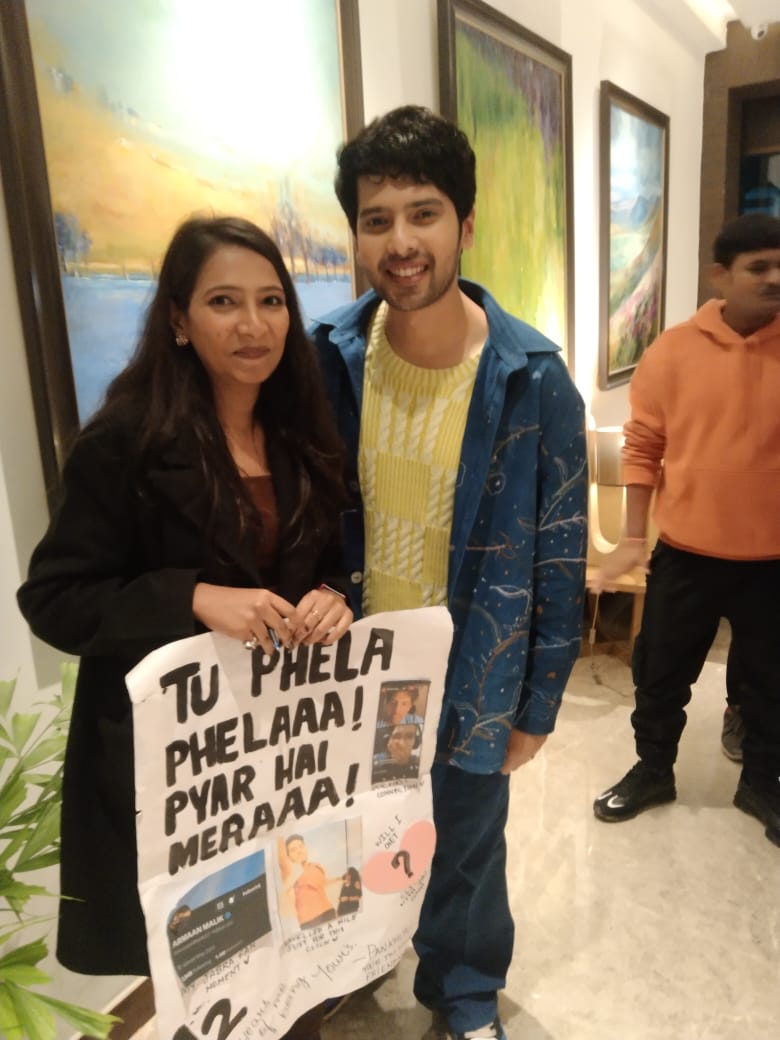 PankhuriKumar6's tweet photo. Thankyou so much @ArmaanMalik22  , i was literally shouting and seriously you are just magical I can't believe I met you and you dedicated a song to me !!! Literally this 10 years of 💕😘 I just believe you said Love you pankhuri 💕🥰 
Love you to the moon and back!!
#armaanmalik https://t.co/B2fNNj5zLa