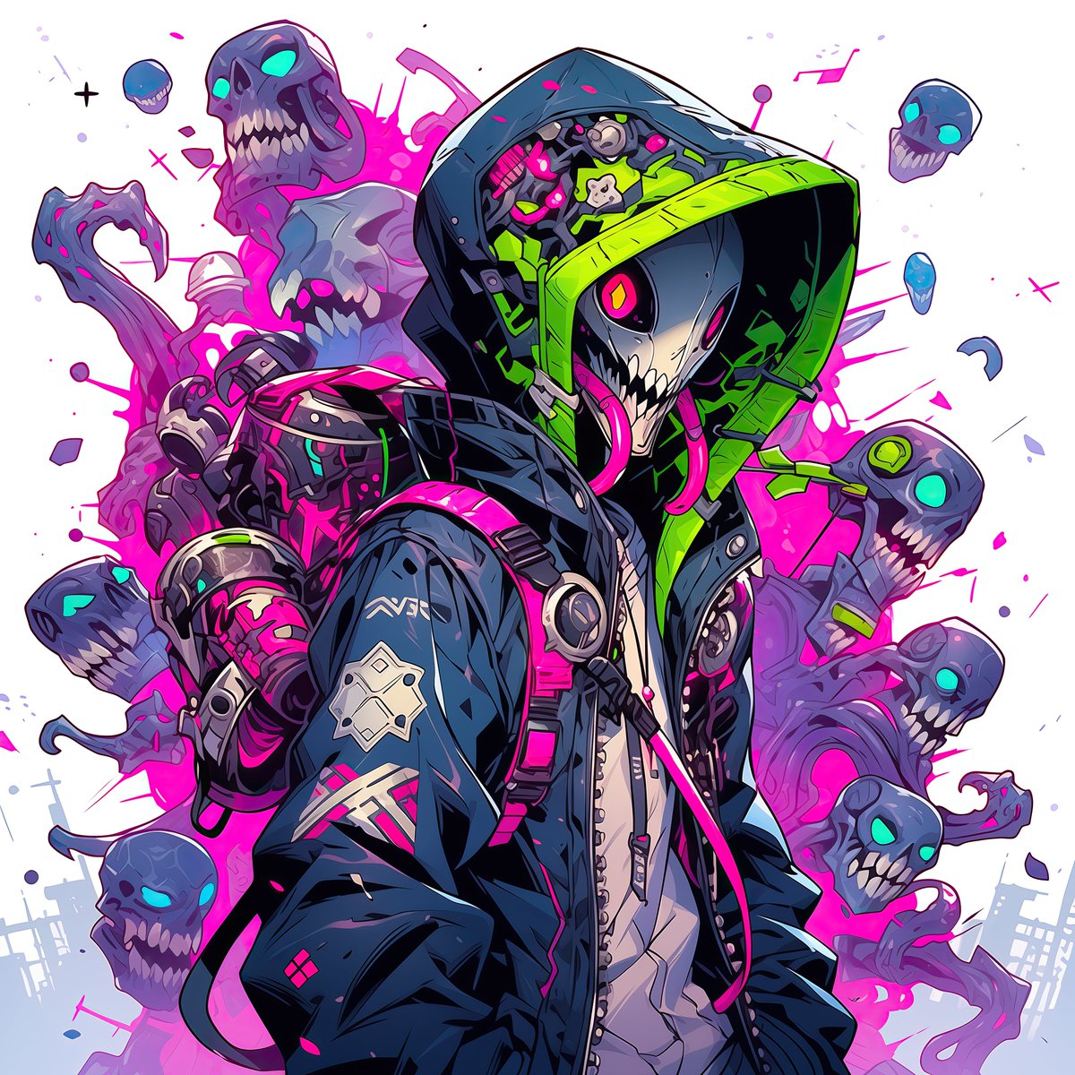 I've been Grumblin pretty hard so I decided to take a little breather and work on something else just for myself. I've been absolutely loving the color play of hot pink and neon green. They are basically an biomech symbiote. Venmons cousin, twice removed.
--Anyways, enjoy! Back