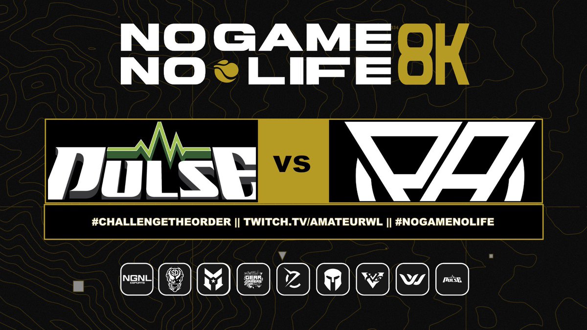 WE ARE LIVE @NGNL_esports 8K LAN

<a href="/Pulse_WW/">Pulse</a> 
@flames4k
@noysii
<a href="/7Dak_/">Dak</a>
@Imbink_
TAKE ON
<a href="/Project_Above/">Project Above</a> 
@x18amp
@x18marshall
@zMalicee
@niumfps

TUNE IN: twitch.tv/amateurwl