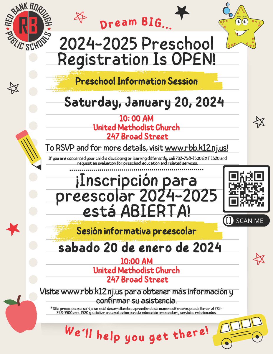 2024-2025 Preschool Registration is OPEN! In order to register for September 2024, your child must turn 3 or 4 years old on or before October 1, 2024. Complete our Interest Form and consider attending our January 20th Info Session! docs.google.com/forms/d/e/1FAI… #RBBisBIA #DreamBIG