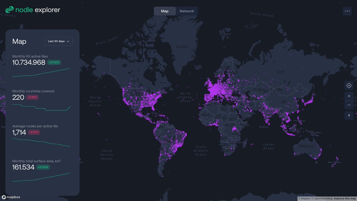spacesmutje.clk.eth (@spacesmutje_de) on Twitter photo Now look at those numbers 🤩
+ 2m covered tiles
~ 220 active countries
- 4,07% active nodes per tile
+ 20 km² global coverage
<a href="/NodleNetwork/">Nodle. The digital trust network.</a> is on a roll 🪩 it's your time to join the party! Now look at those numbers 🤩
+ 2m covered tiles
~ 220 active countries
- 4,07% active nodes per tile
+ 20 km² global coverage
<a href="/NodleNetwork/">Nodle. The digital trust network.</a> is on a roll 🪩 it's your time to join the party!