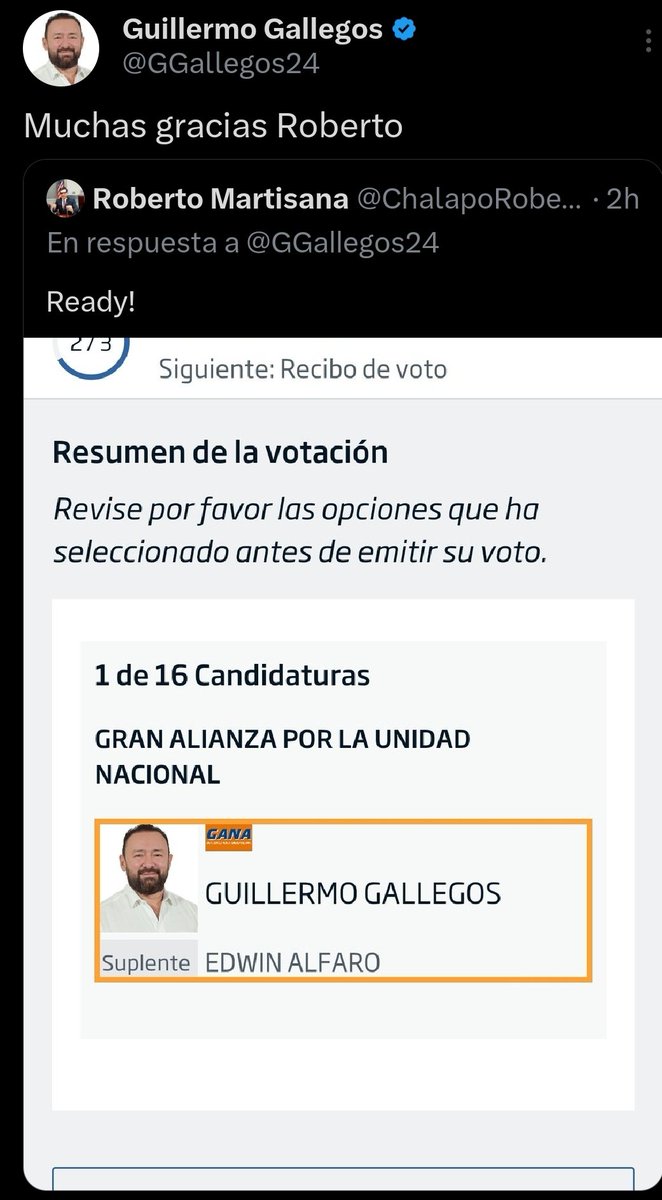 Comenzando votación en el exterior.
Solo una muestra de la preferencia y reconocimiento al trabajo del diputado <a href="/GGallegos24/">Guillermo Gallegos</a>, #GuillermoGallegos
#Casilla1