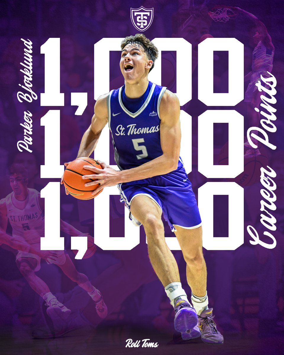 TommieMBBall's tweet photo. The 39th member of the 1,000-point club at St. Thomas

Congrats, Parker Bjorklund!

#RollToms https://t.co/aRcRx2iG46