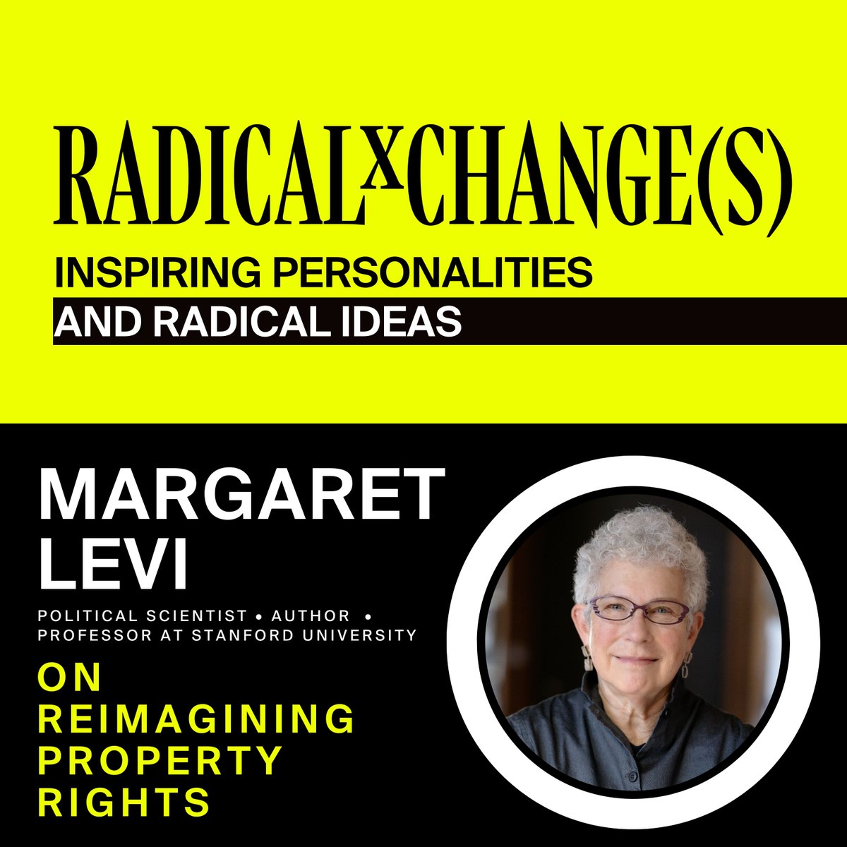Happy Sunday! 🎙️ Listen to our latest episode of RadicalxChange(s) with @margaretlevi! @m_t_prewitt and Margaret dive into her work on rethinking property rights & the desiderata on which they are based. 🎧 bit.ly/xCsML16
