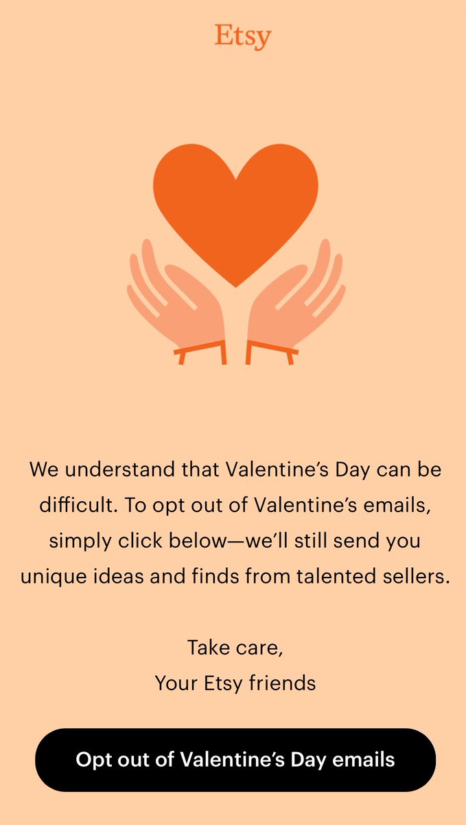 This is nice <a href="/Etsy/">Etsy</a> , now if I could get an opt out for Mother’s Day and Father’s Day, we’ll be golden.