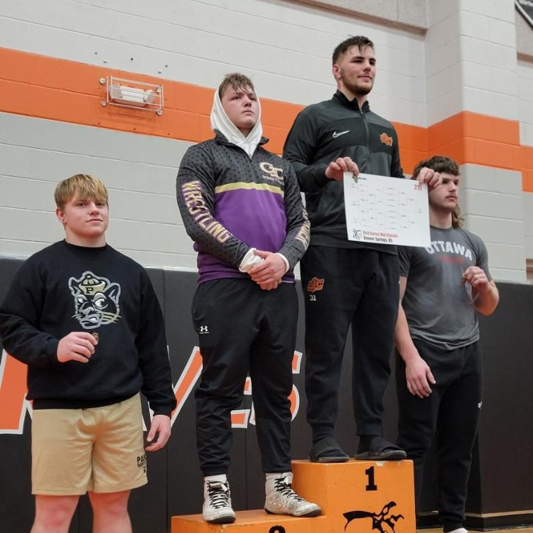 OHSActivities's tweet photo. Parker Guge, Seth Fergeson, Dalton Evans, and Caul Johns each end the day on the podium at Bonner for Cyclone Wrestling. Proud of all the Cyclones who gave great effort today and our coaches! #BuildingATradition #CyclonePride https://t.co/ZQvSJYudpN