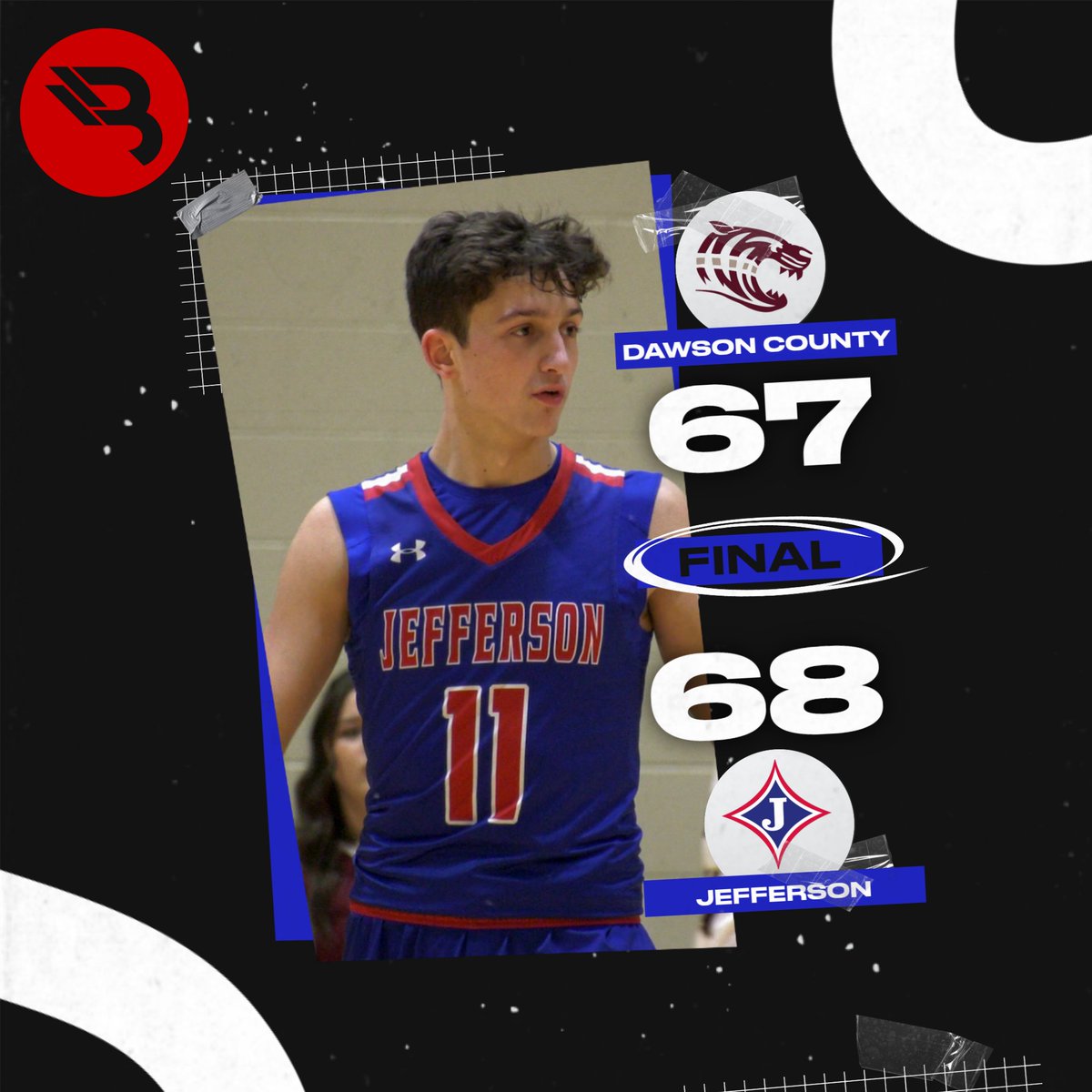𝐅𝐈𝐍𝐀𝐋: <a href="/jhsmbb/">Jefferson Men’s Basketball</a> 𝟔𝟖, <a href="/Dawson_Hoops/">Dawson_Hoops</a> 𝟔𝟕
The Dragons overcame a 12-point deficit to rally for the win, and used a big day from <a href="/DrewWill_2024/">Drew Williamson ‘24</a> &amp; <a href="/micah_hooper_/">Micah Hooper</a> in the process! <a href="/treyharvey_/">Trey Harvey</a>  led Dawson in a valiant effort.

RECAP/VIDEO: blitzsportsga.com/2024/01/06/daw…