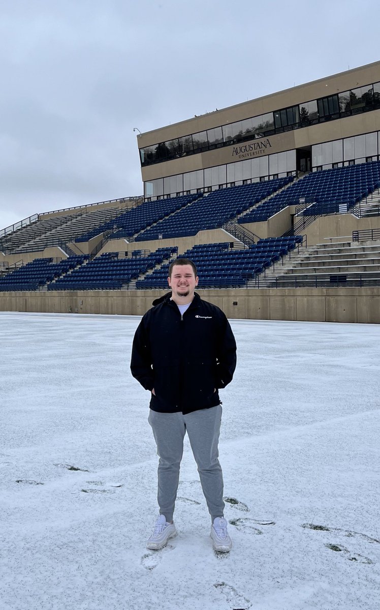 AdamBehrend24's tweet photo. After a great official visit I am extremely exited to announce that I have officially committed to Augustana University. Thank you to everyone who has supported me through this process, thank you @AugieFB @CoachOJ_ @coachscholten @AugieCoachBEAR https://t.co/UfkCJFNpZK