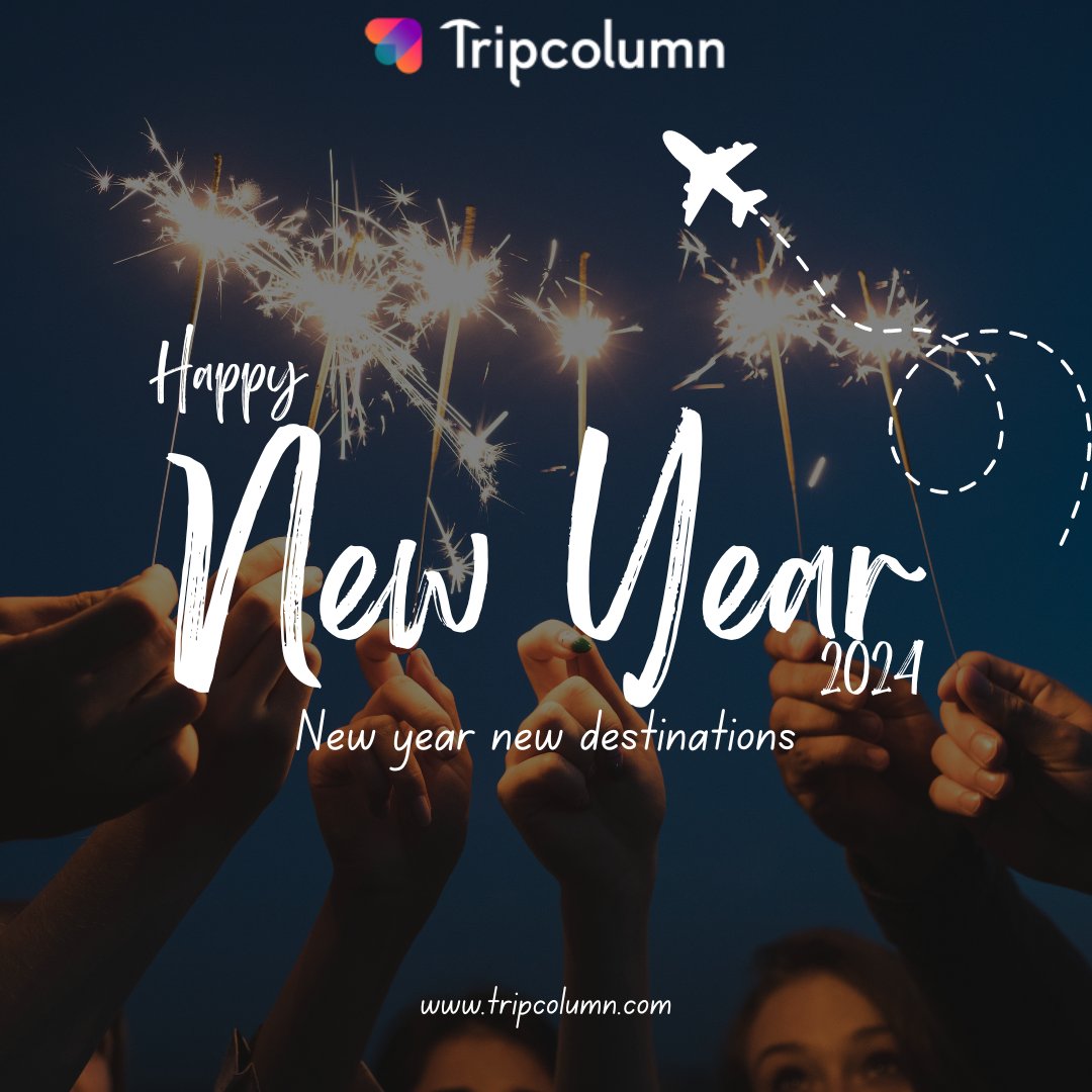 'Wishing you a year filled with incredible journeys, unforgettable adventures, and boundless discoveries! Happy New Year.'

#NewYearAdventures #TravelIntoNewYear #Wanderlust2024 #NewYearGetaways
#ExploreMoreIn2024 #RoamIntoNewYear