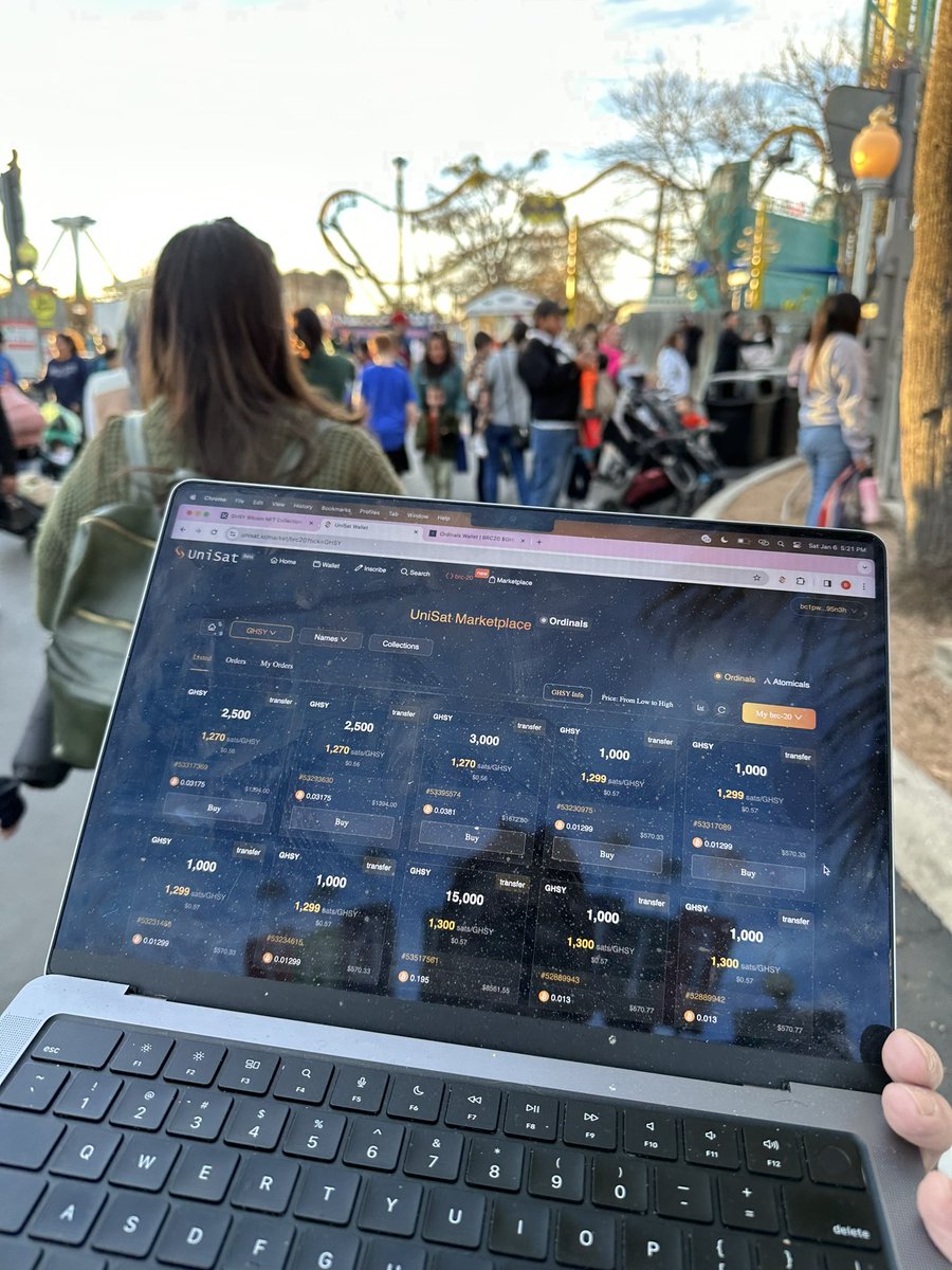 BmetaYachts's tweet photo. Day at the Six flags with kids, or trading BRC20?  Ok fine, both!!  What gems have been hit the hardest?  Comment below!  BYG Whitelist spot to whatever pick pops hardest on next run! #Ordinal #bitmaps #brc20 #wilderworld #bmeta #etern #trac #ghsy https://t.co/MveKemEQoC