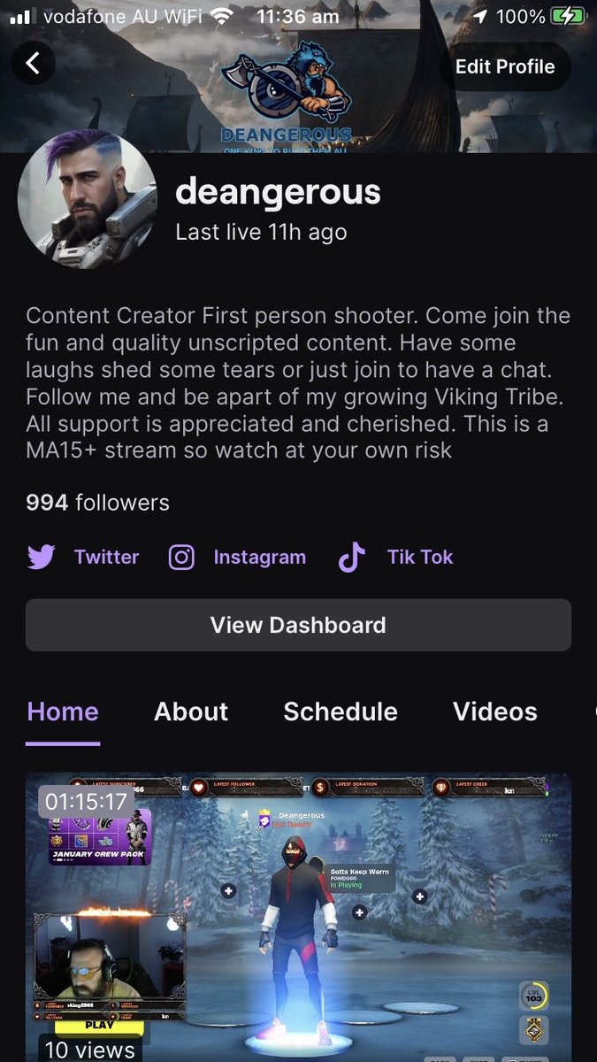 TTV_Deangerous's tweet photo. We are so close to 1000 followers on twitch and 1 step closer to customs on fortnite!! @FortniteGame @Twitch #SmallStreamerCommunity #TwitchStreamers #twitch #twitchaffiliate https://t.co/tGOwnhgxII