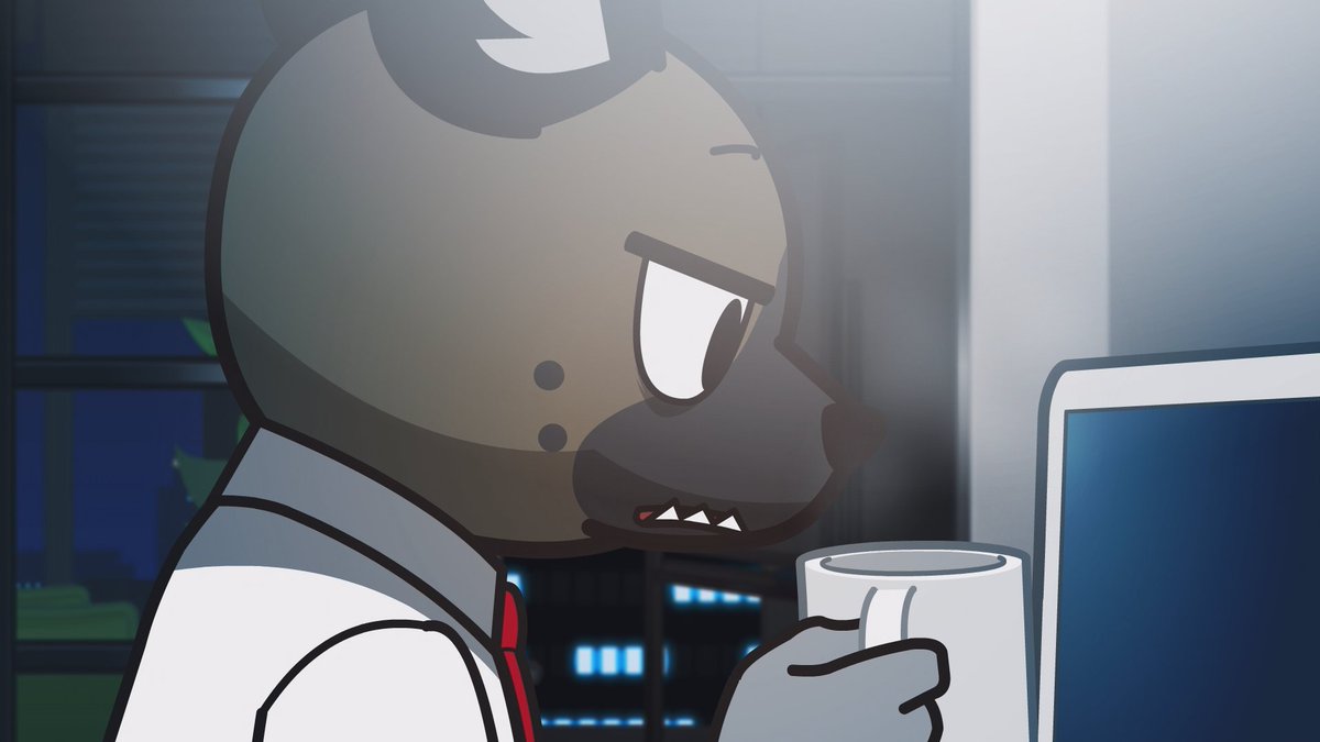 DailyHaida's tweet photo. Haida is drinking coffee today.  

#Haida #Aggretsuko #アグレッシブ烈子 https://t.co/sqmOQtvqn9