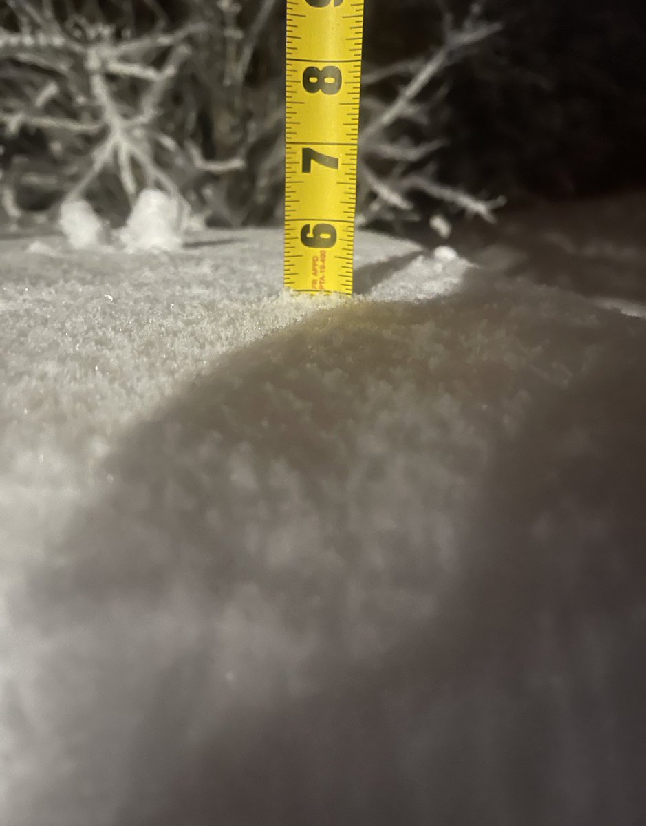 NJWXCentral's tweet photo. @NWS_MountHolly 5” here in Chester, NJ. Has transitioned to sleet. https://t.co/1ULwPFDKFv