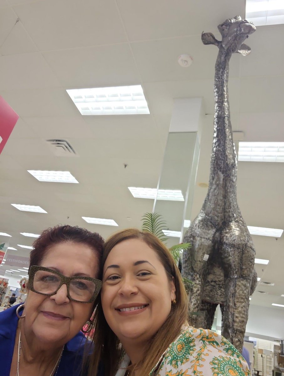 sebimor's tweet photo. en Marshalls de Ponce están vendiendo una jirafa enorme que cuesta $3k y la gente está retratándose con ella 📸🦒 https://t.co/p3d8mXgaNT