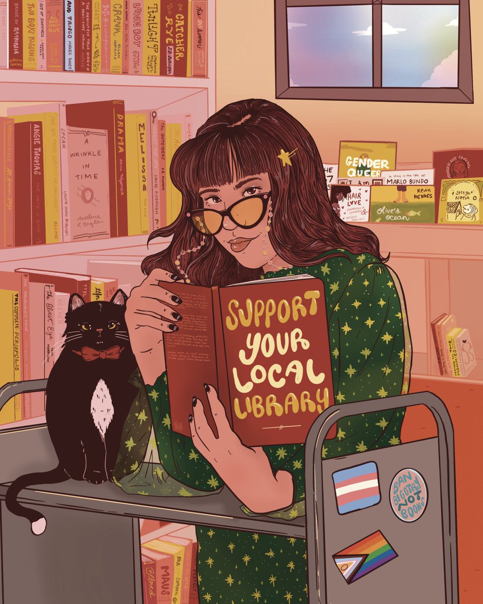 liberaljanee's tweet image. 📚 Support Your Local Library! 🐈‍⬛

Here’s 3 easy ways to get started:

1.) Get a library card (it’s free and usually just requires proof of residency!)
2.) Attend your local library’s events and programming
3.) Advocate for increased support and funding.