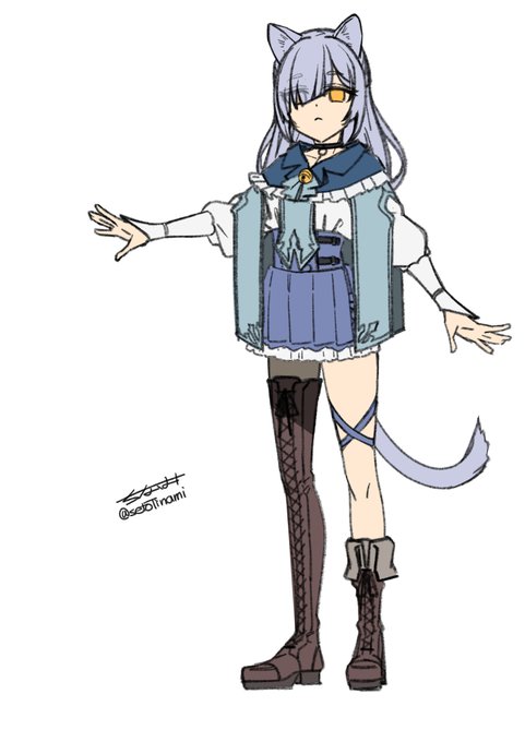 Live2Dモデルを作るOCはこのデザインで行きます
3月末完成を目途に、今月中はラフまで描いて一旦ざっくりとパーツを分けて体の動きを見る所まで
2月末には清書してから動きをつけて、
3月で実装のための勉強をしながら調整します
VTube Studioを想定しています… 