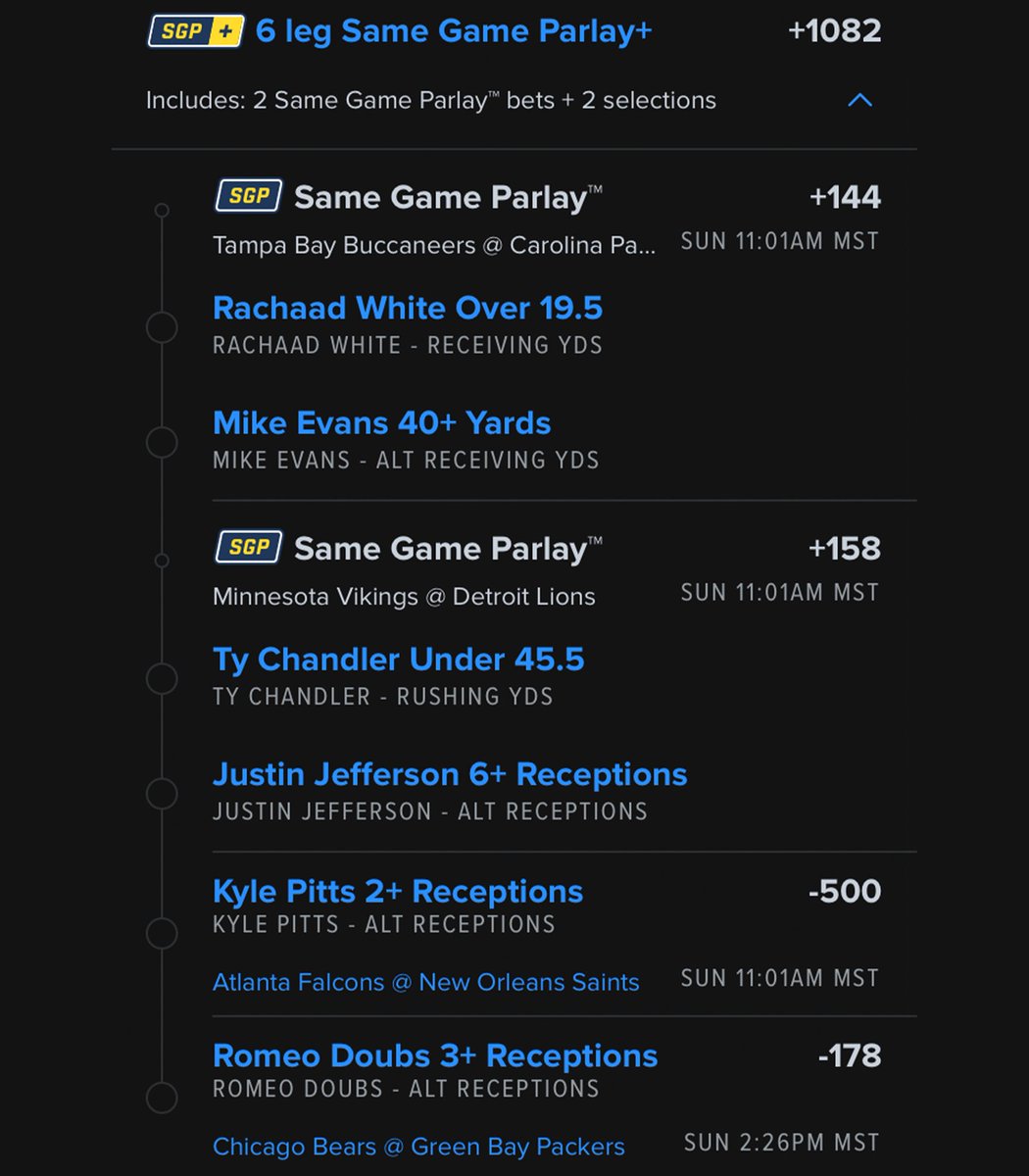 HOFApp's tweet photo. Using the Hall of Fame Bets app, we found a +1000 NFL parlay that has hit in 100% of head-to-head games... 🚀

We also cashed our NBA lotto giveaway last night ✅

If this play hits again, we’ll give away $100 to a follower who likes &amp; RTs! 🤩 https://t.co/euimDd27Tw