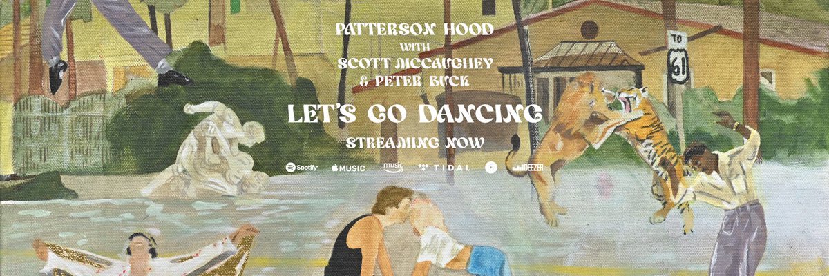 🙌🎸🎧 Check out new music from Peter Buck, @ScottMcMinus5 & @pattersonhood who have covered @drivinncryin's classic 'Let's Go Dancing.' It's part of a new LP celebrating the music of good friend @kevnkinney and is available for digital download: soulspazm.ffm.to/letsgodancing