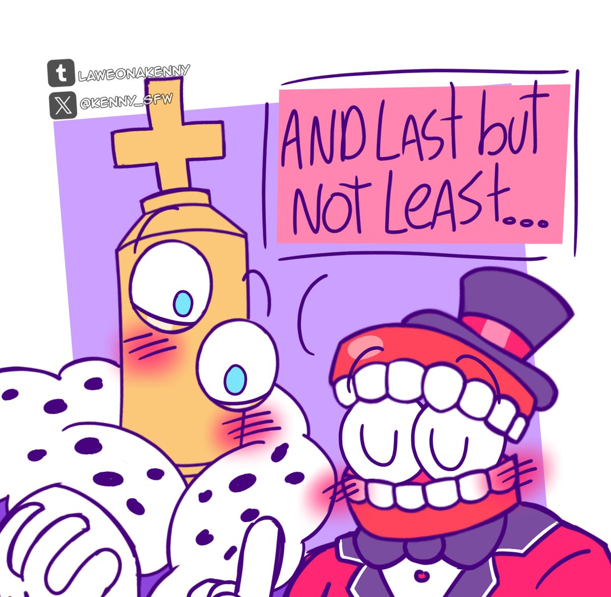 Kenny_SFW's tweet photo. The babies do have names 💕 #TheAmazingDigitalCircus #TADC #tadckinger #tadccaine #cainexkinger #royalteeth #kingleader https://t.co/xR5Is0u5AH