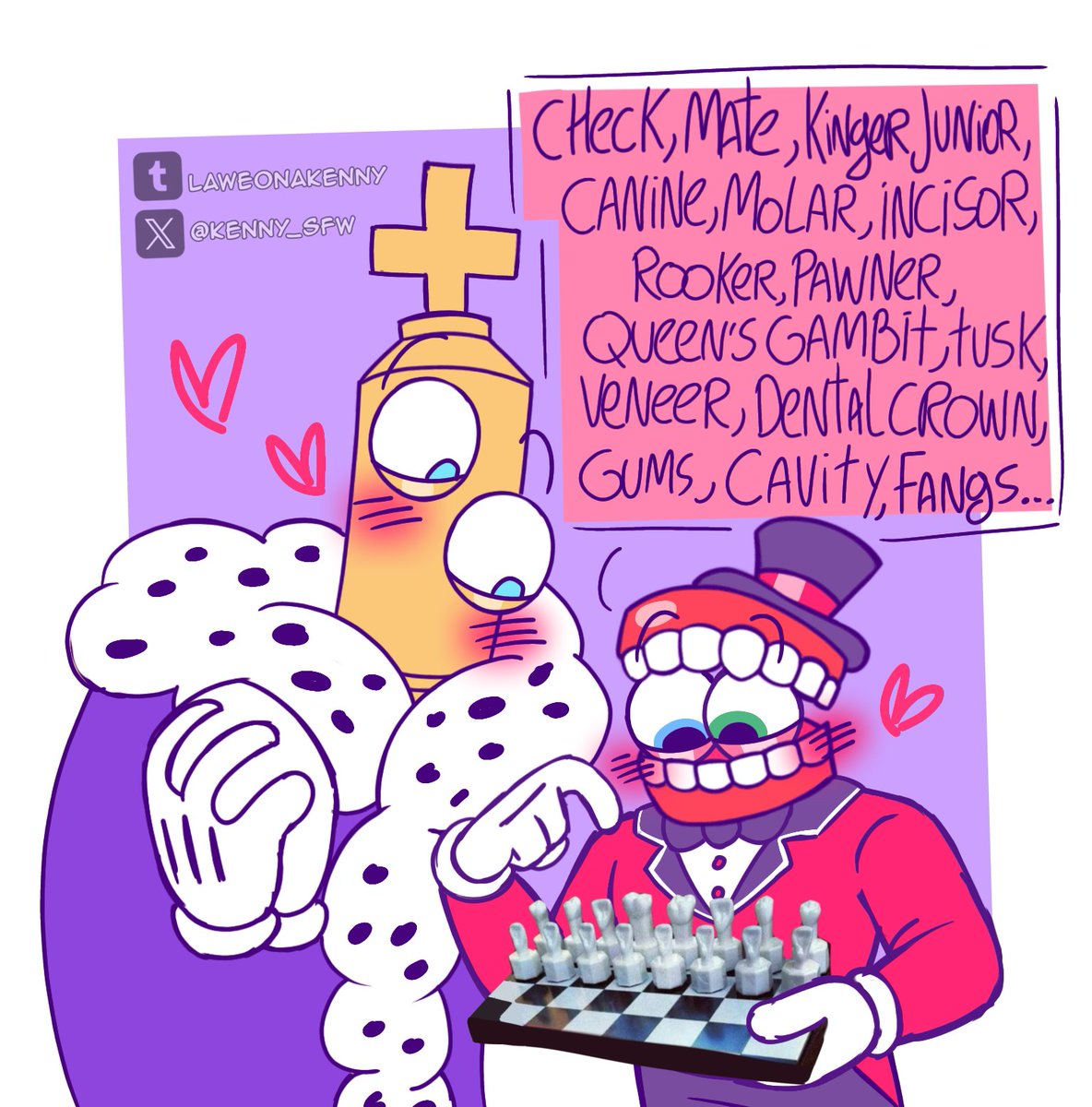 Kenny_SFW's tweet photo. The babies do have names 💕 #TheAmazingDigitalCircus #TADC #tadckinger #tadccaine #cainexkinger #royalteeth #kingleader https://t.co/xR5Is0u5AH