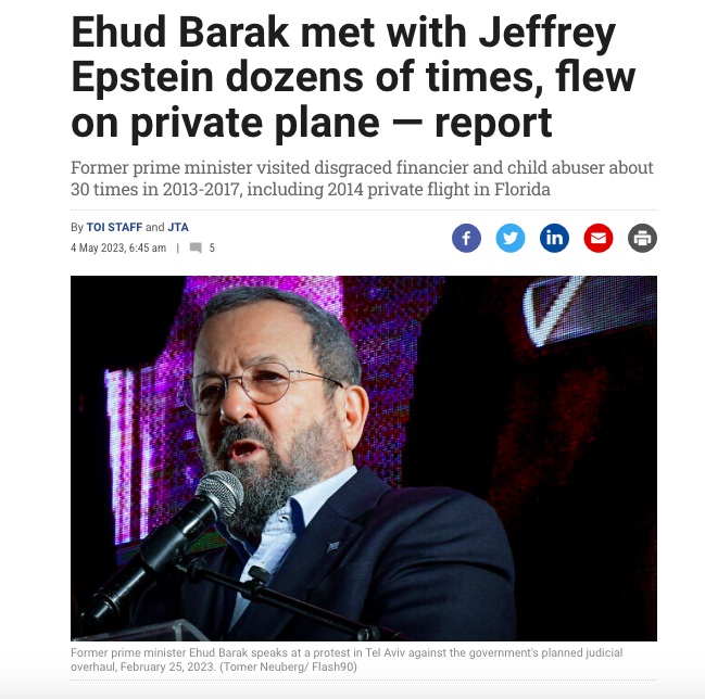 hash_tigre's tweet photo. Former Israeli prime minister and #epsteinassociate Ehud Barak says he first met Jeffrey Epstein in 2003, after being introduced to Epstein via the late Israeli president Shimon Peres
https://t.co/Uaz8rEMH7W. https://t.co/2OpXRAnsEm