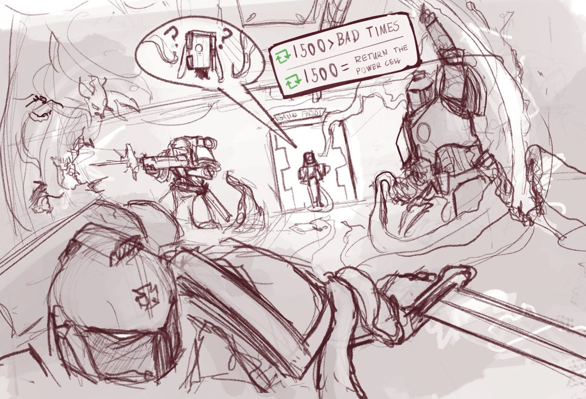 Maffi1996's tweet image. Nobody mentioned to her what the funny machine does.
#warhamercommunity #warhammer40k #crisisgal