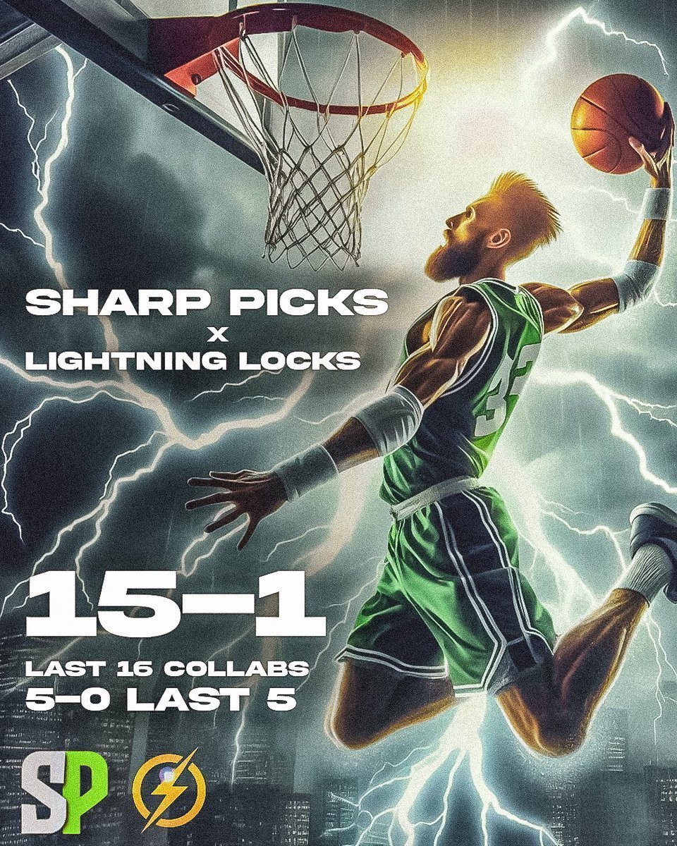 SharpPickss's tweet photo. 🏀#NCAAB COLLAB w/@LightningLockz?? 

5-0 the LAST 5 COLLABS 🎯

15-1 (94%) the LAST 16 COLLABS ‼️🤑

800 retweets + likes + comments for the release tonight ‼️🤑 https://t.co/fNZdjRFq2Q