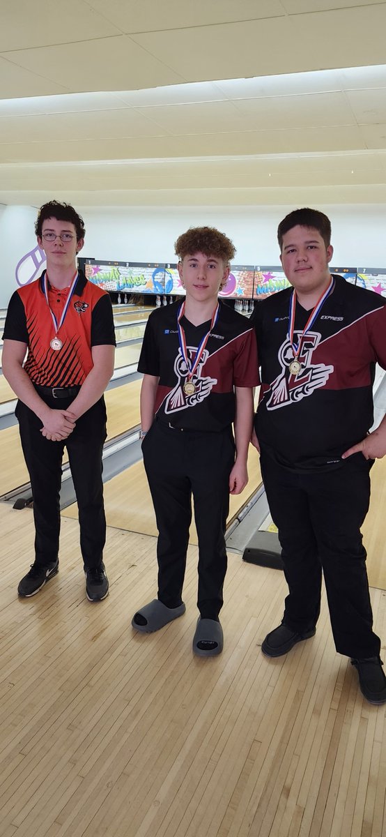 STACscores's tweet photo. Congratulations to Bob Miller of Union-Endicott for winning the High Game of 277 at the 2024 STAC Midseason Bowling Tournament! Second place was a tie of 259 between Elmira teammates Frankie D'Angelo and Skylar Shadduck.
@ECSD_Athletics https://t.co/p2B51QcK1B