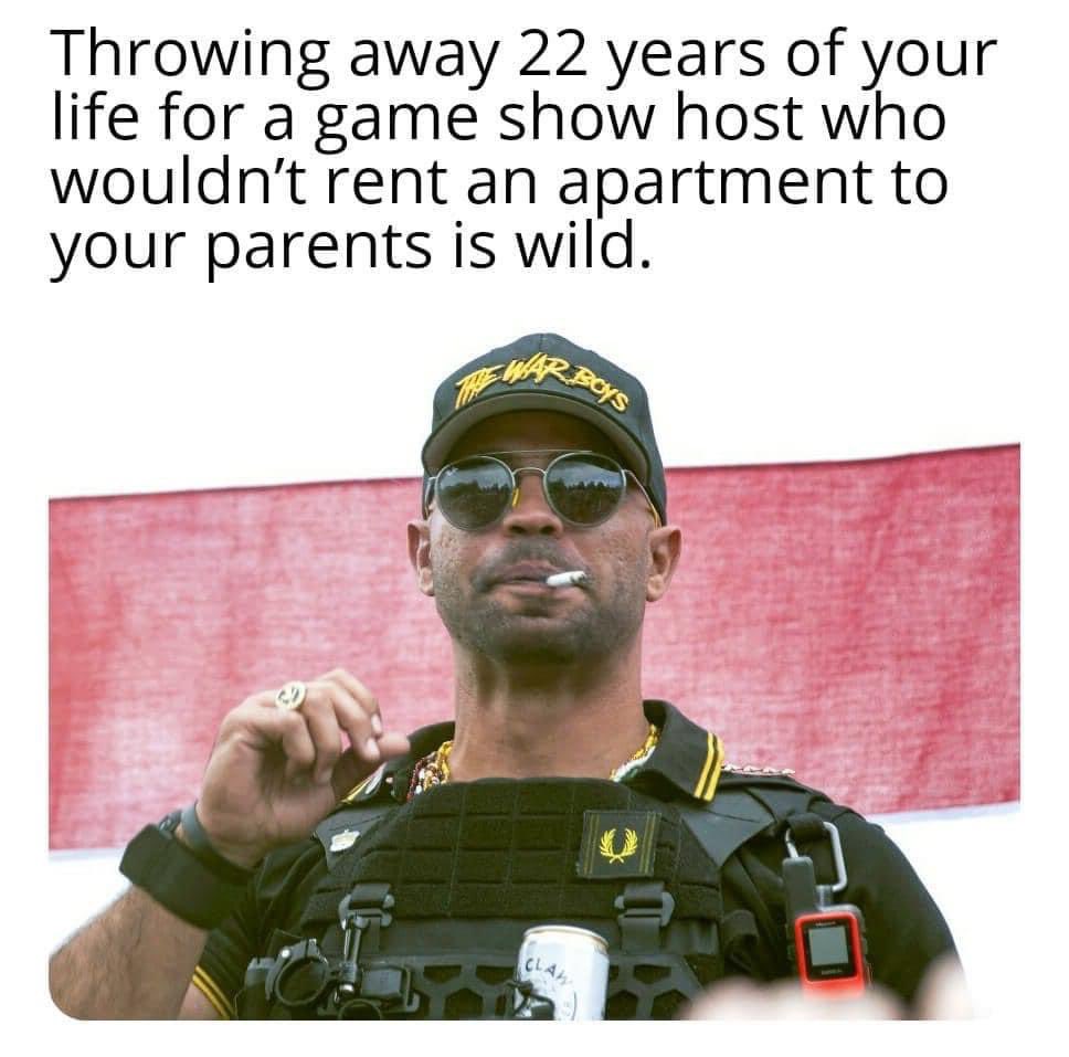 BennieWiley's tweet photo. Stop ruining your life on the advice of a con whoโs an ignorant madman. #Jan6 #GOPIsATerroristOrganization https://t.co/o0bsu2g016