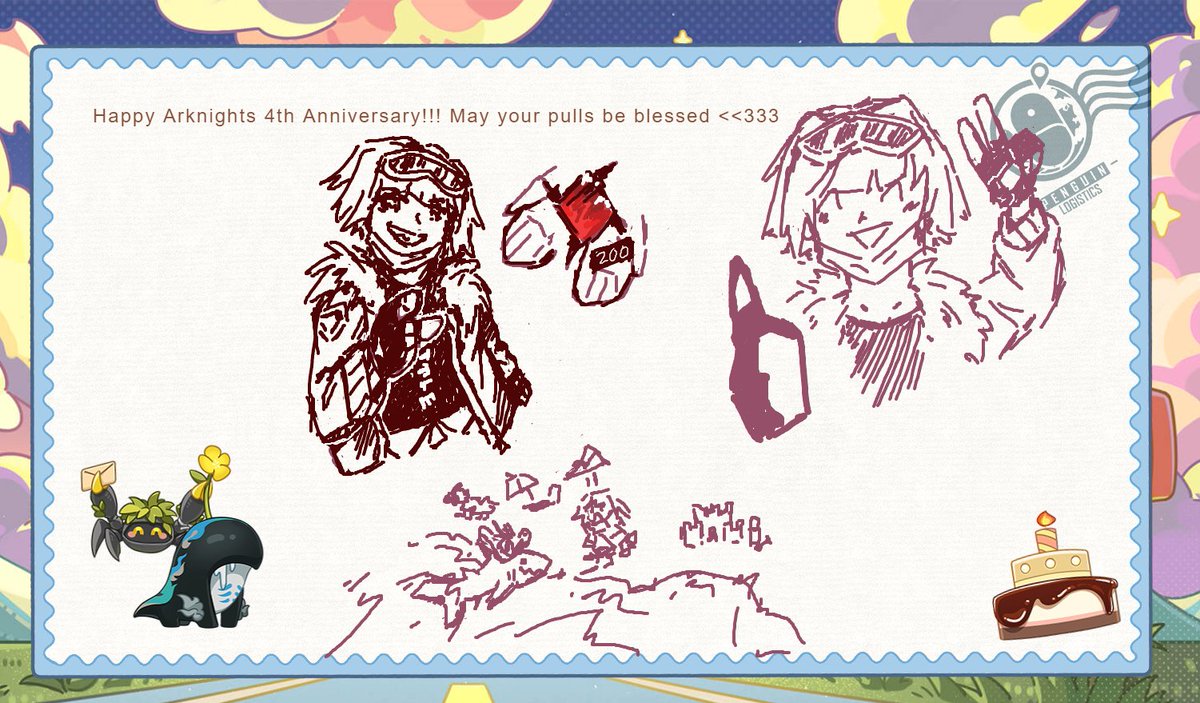 yihpss's tweet photo. happy 4th anni ak!!! drew andreana and other abyssals for this card and i love it 
#CardExpressAK #Arknights4thAnniv #Arknights https://t.co/etjmQAyiKU