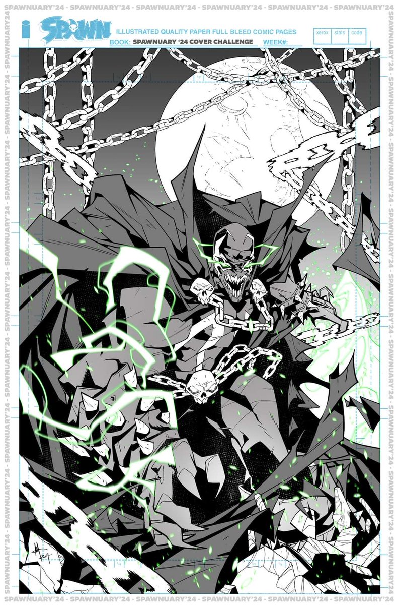 MoroniAlessio_'s tweet photo. My Entry for the #Spawnuarychallenge 2024 week 1!
Time to retouch a #spawn piece i did some times ago and I think it still works.
Can't wait to work on the next pieces!
#spawnuary #spawnchallenge @McFarlaneComics @Todd_McFarlane #alessiomoroni #coverart #fanart #challenge https://t.co/tk400png0n