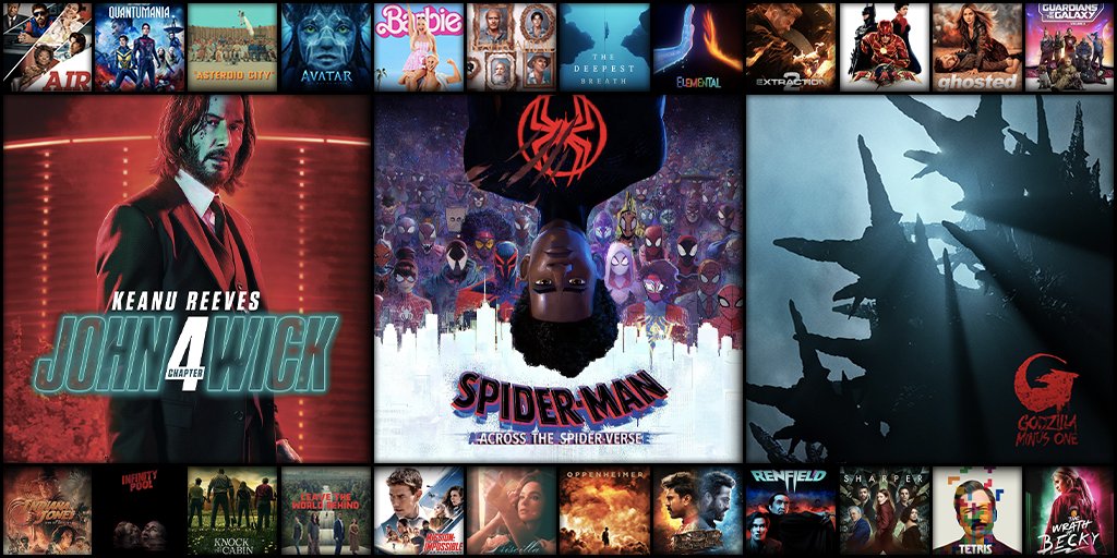 ...and finally, the best NEW films I saw in 2023

#SpidermanAcrossTheSpiderverse #JohnWick4 #GodzillaMinusOne

#Air #Quantumania #AsteroidCity #AvatarTheWayOfWater #Barbie #BeauIsAfraid #TheDeepestBreath #Elemental #Extraction2 #TheFlash

#Top2023 #Top2023Movies #Top2023Films
1/