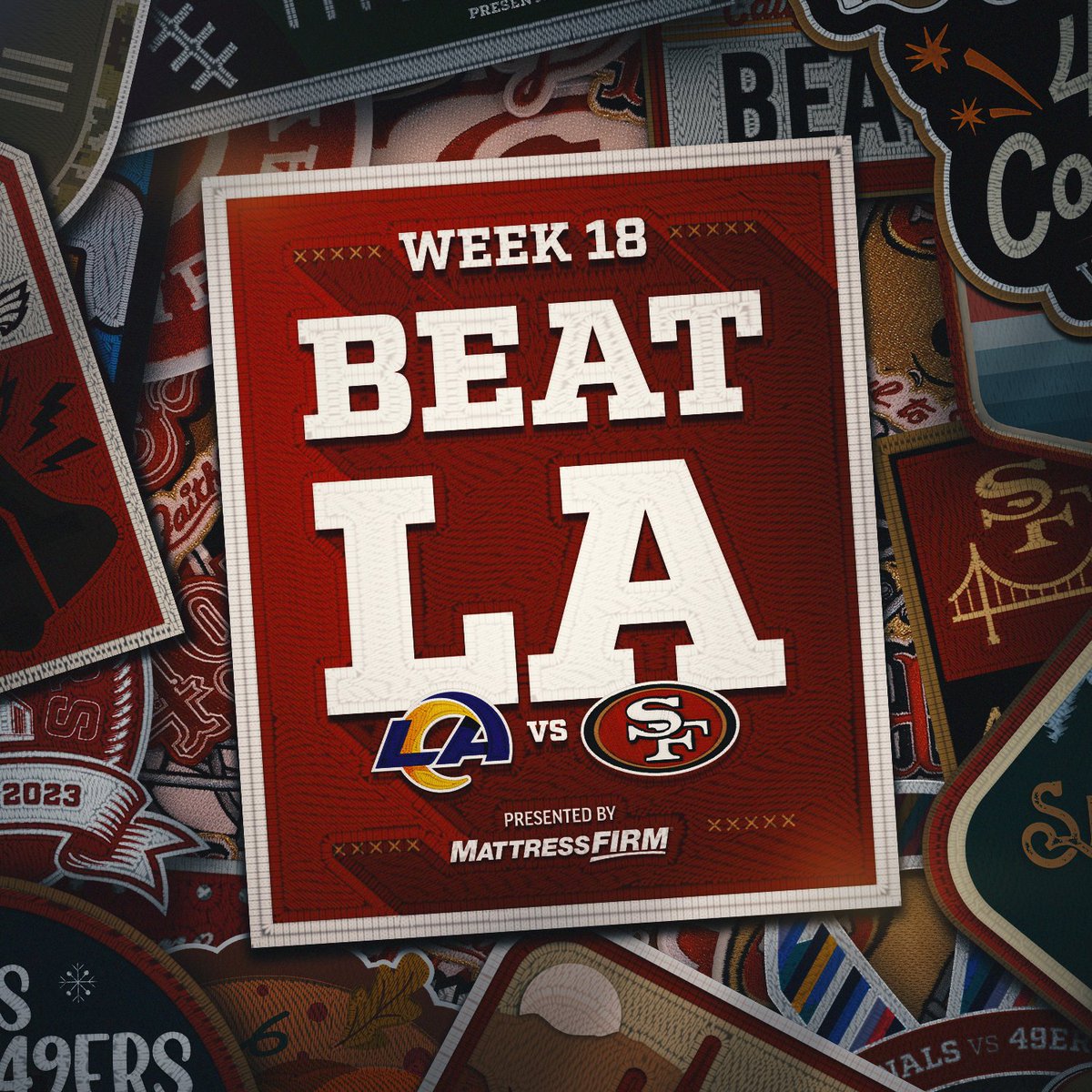49ers's tweet photo. Regular season finale 🔜 #BeatLA https://t.co/fA4fmqe4oj
