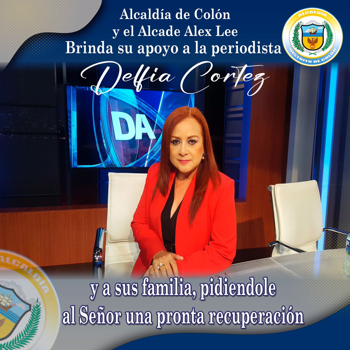 Nos unimos en oración  en  apoyo a la periodista <a href="/CortezDelfia/">Delfia Cortez</a> y su familia, pidiéndole al Señor una pronta recuperación.

<a href="/HA_AlexLee/">AlexLeeClaroQueSí</a>