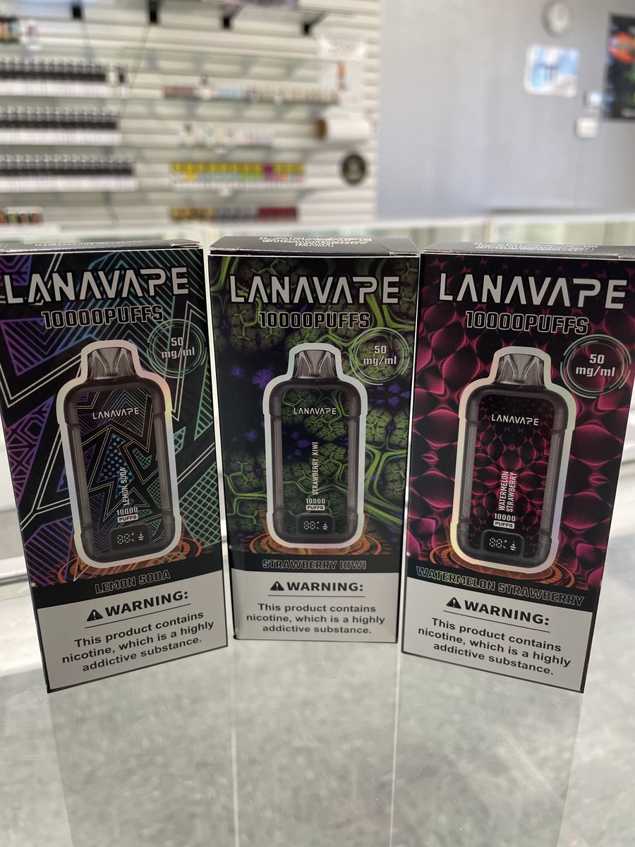 SilverVapes's tweet photo. LANA Airship 10000 Puffs disposable available now! 
The Lana inherit the smart disposable features already introduced in the LANA ULTRA 7000, including an LED screen that displays remaining battery percentage and fluid level. Grab yours today! #vape #ejuice #eliquid #lanavapes https://t.co/jfsQs8CvuZ