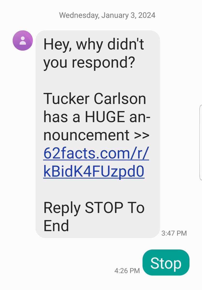 .<a href="/DonaldJTrumpJr/">Donald Trump Jr.</a> <a href="/TuckerCarlson/">Tucker Carlson</a> Y'all can take me off of your grifter list please. I'm not donating,  voting, or watching Trump, Fox, or Carlson. #Desantis2024 #TeamSanity 🇺🇸
