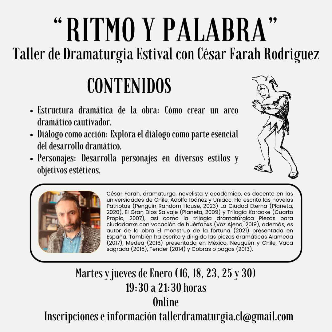 CsarFarah's tweet photo. Durante enero estaré dictando este taller… https://t.co/FAOIaHQZLL