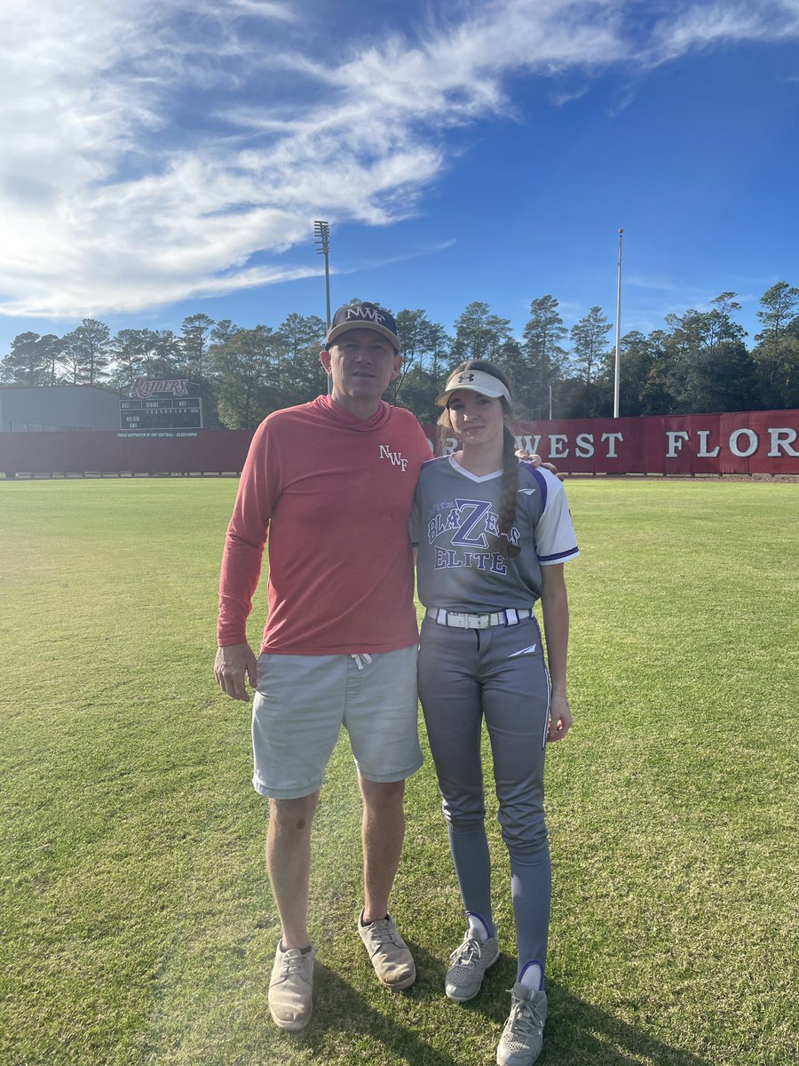 Thank you Coach <a href="/AndyLeeNWF/">Andy Lee</a> and Coach Natalie for the chance to work with y’all! I had a great time! <a href="/NWFRaiders_SB/">NWF Softball</a> <a href="/BlaZerelitemain/">LouisianaBlazersEliteMain</a>