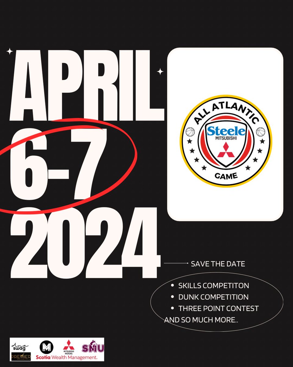 🌟 Exciting News Alert! Save the Date! 
We’re thrilled to announce the OFFICIAL DATE for the Steele All Atlantic Game! 🏀 Get ready for an epic showdown on APRIL,6-7 2024🗓️ Mark your calendars because you won’t want to miss this!