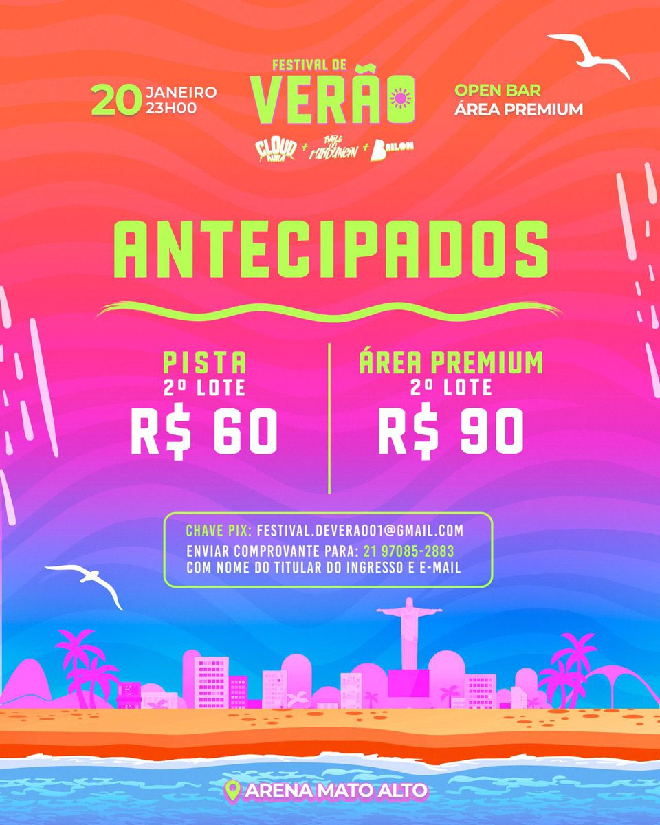 cloudaurafest's tweet photo. Faltam apenas duas semanas para curtimos o nosso primeiro evento de 2024!!🔥

🎟️ Corre aqui e garanta seu ingresso já: https://t.co/4WbE8fy0bv https://t.co/GwxGrawjJy