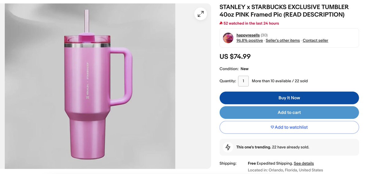 22 people bought a photo of the Starbucks Stanley mug 💀 #readingishard